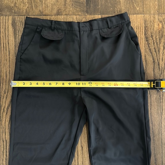 Black Sequins Bell Bottom Dress Costume Pants With Pockets Size XL - Picture 7 of 12